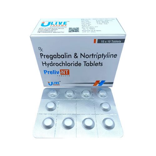 PRELIV-NT- Pregabalin 75mg + Nortriptyline 10 mg Tablets