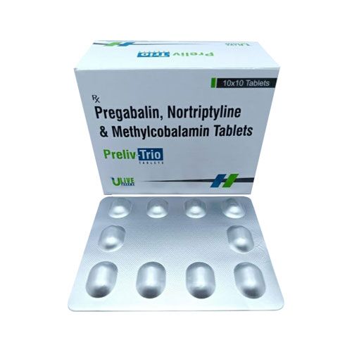 PRELIV-TRIO Pregabalin 75mg + Nortriptyline 10mg + Mecobalamin 1500 mcg Tablets